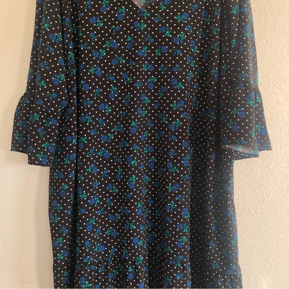 Draper James x Eloquii Forget Me Dots Floral Polka Dot Dress - Picture 4 of 10